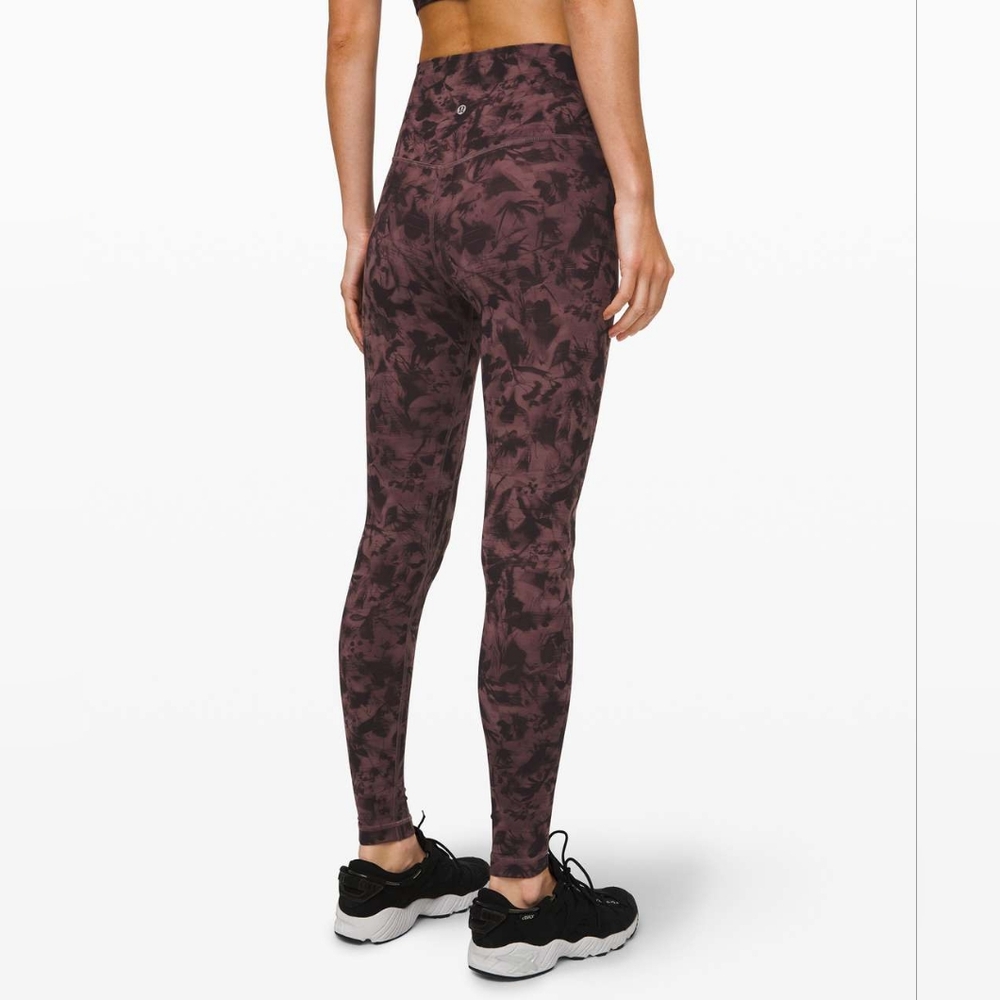Lululemon Align Pant 28"Mini Dusk Floral Antique Bark Black